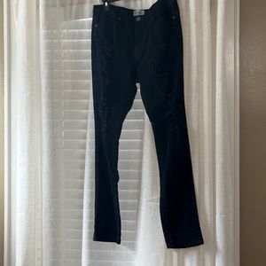 2/$30 NY Trends 4 Sz 12 Jeans Black Distressed
